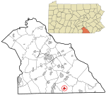 York County Pennsylvania incorporated and unincorporated areas Stewartstown highlighted